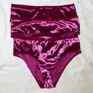 Victoria’s Secret Hiphuggers. Beautiful Pink velvet panties. New never Used.